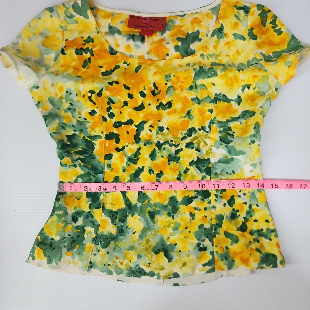 90's Vintage Emanuel Ungaro Paris Floral Blouse - Picture 9 of 10